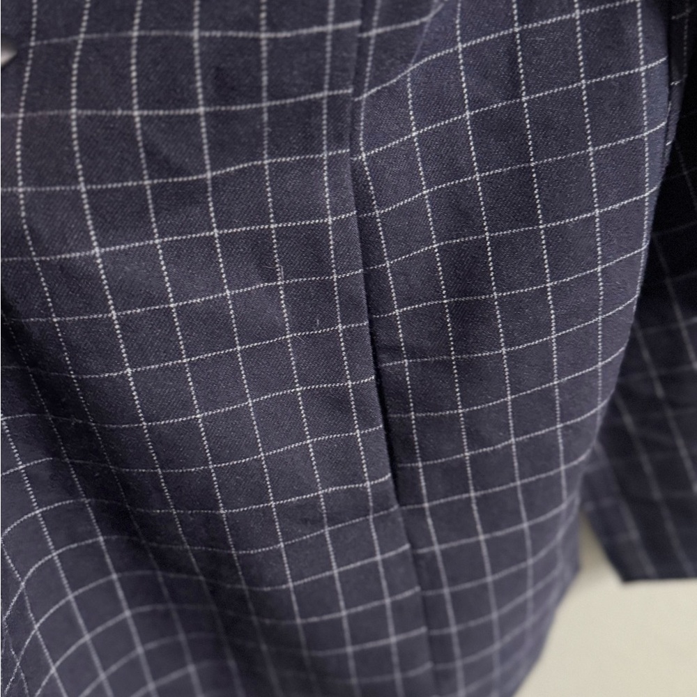 Rachel Zoe Navy Checkered Blazer - Picture 6 of 6